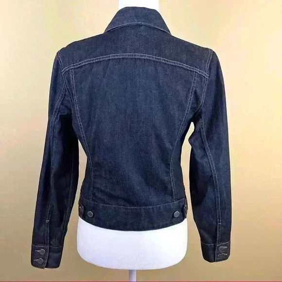Lucky Brand Classic Dark Wash Button Down Western Denim Jean Jacket Size S - Picture 8 of 13